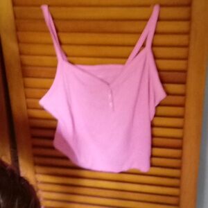 No boundaries L 11 to 13 pink spaghetti strap crop top